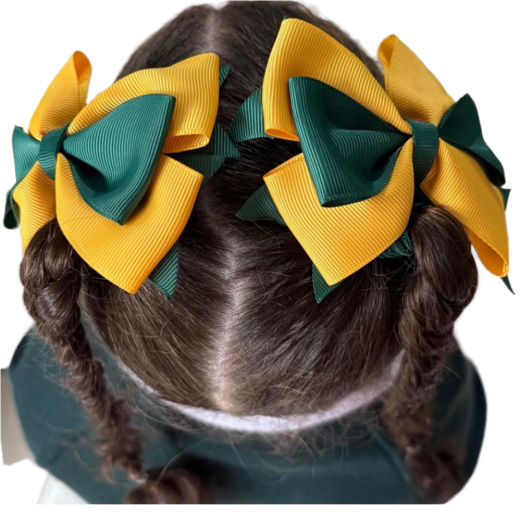Classic Bow Hair tie/clip for School - custom made, choose colours needed